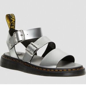 Dr martens gryphon metallic leather gladiator sandals